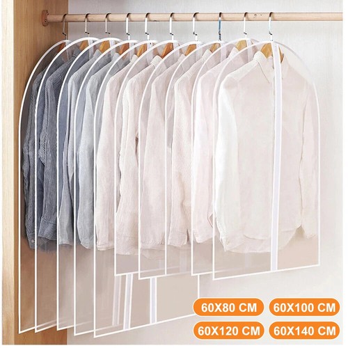 10pcs clear polythene garment - clear,